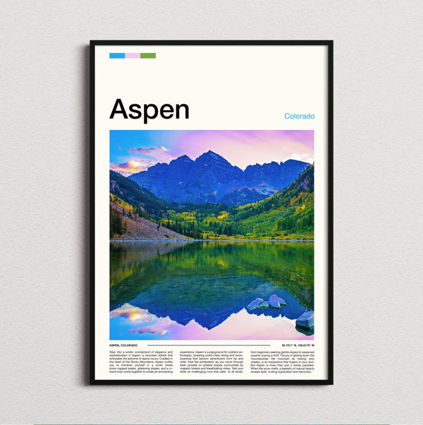 Aspen - Maroon Bells - Travel Print