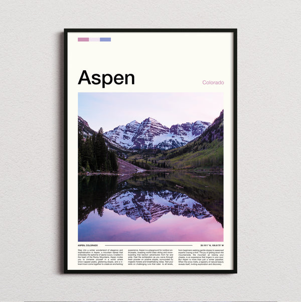 Aspen - Maroon Bells Reflection - Travel Print