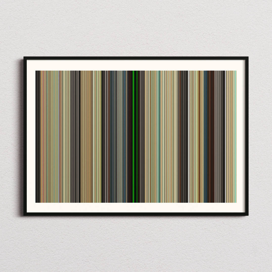 Asteroid City Movie Barcode Poster - Barcode Only