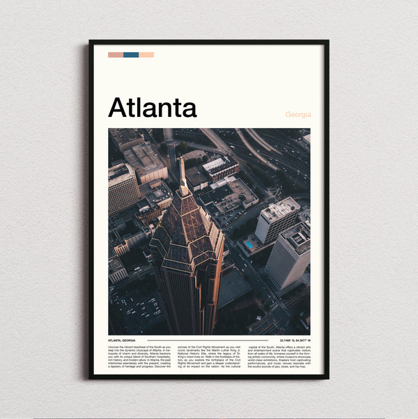 Atlanta - Skyscraper From Above - Travel Print