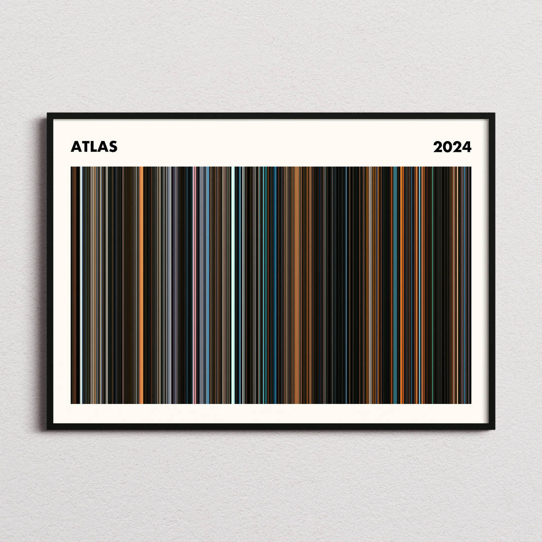Atlas Movie Barcode Poster - Simplified