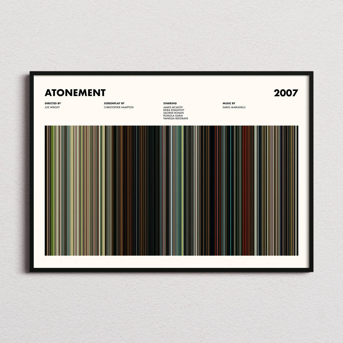 Atonement Movie Barcode Poster
