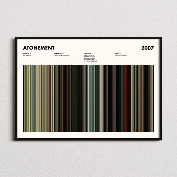 Atonement Movie Barcode Poster