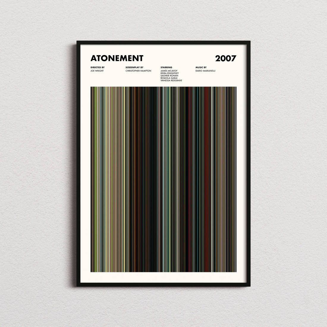 Atonement Movie Barcode Poster