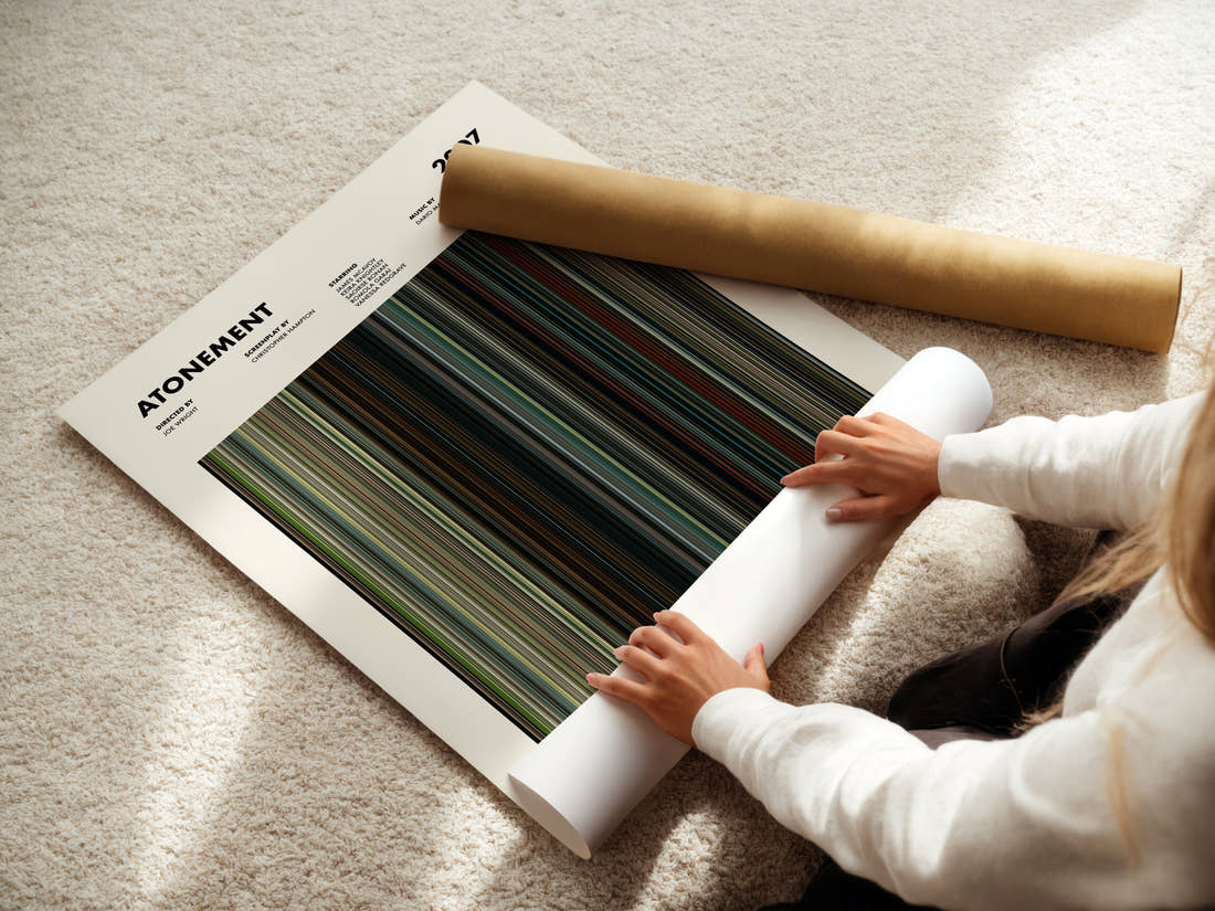 Atonement Movie Barcode Poster
