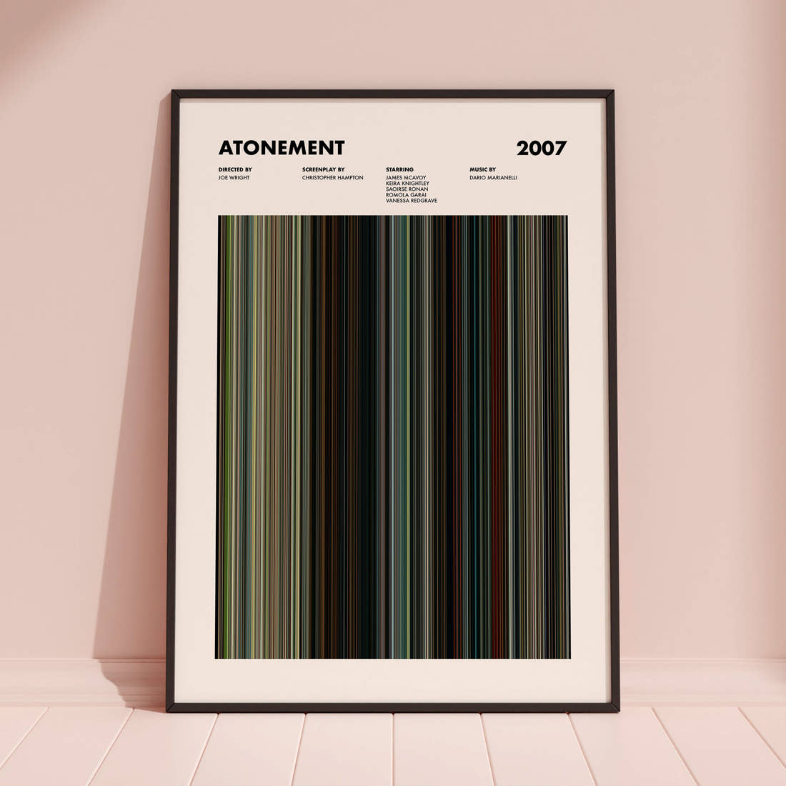 Atonement Movie Barcode Poster