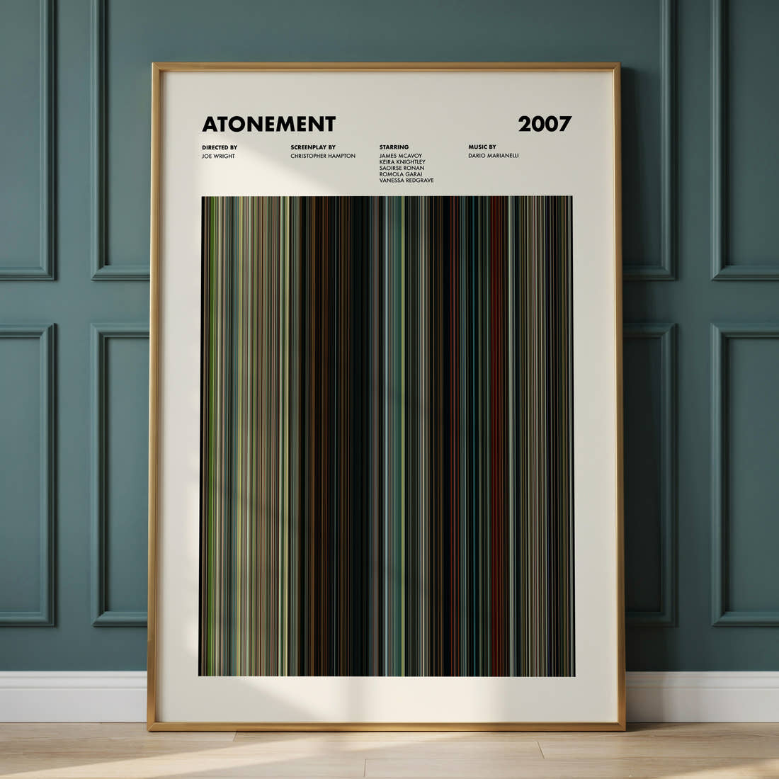 Atonement Movie Barcode Poster