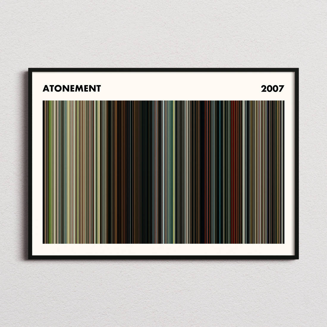 Atonement Movie Barcode Poster - Simplified