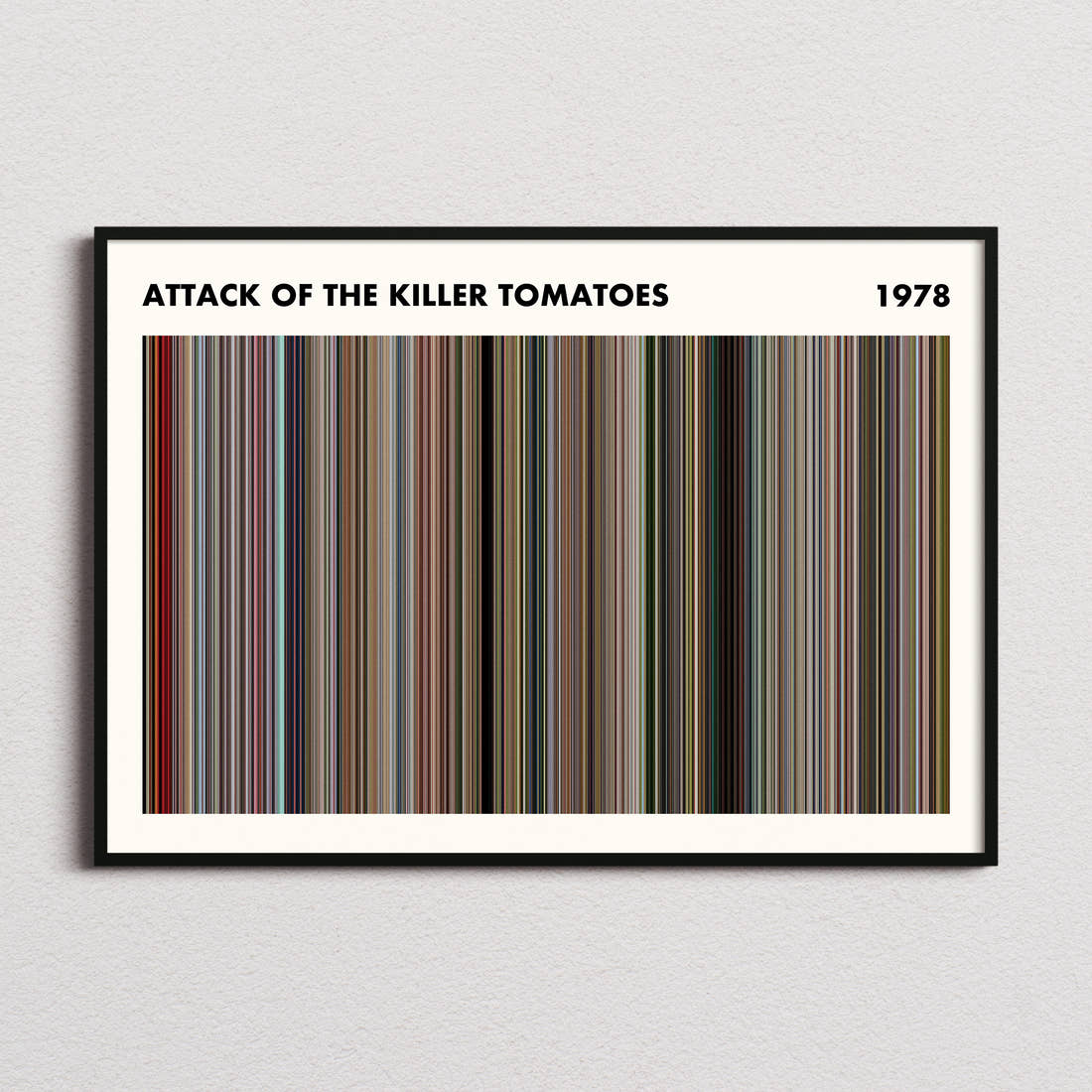 Attack of the Killer Tomatoes Movie Barcode Poster - Simplified