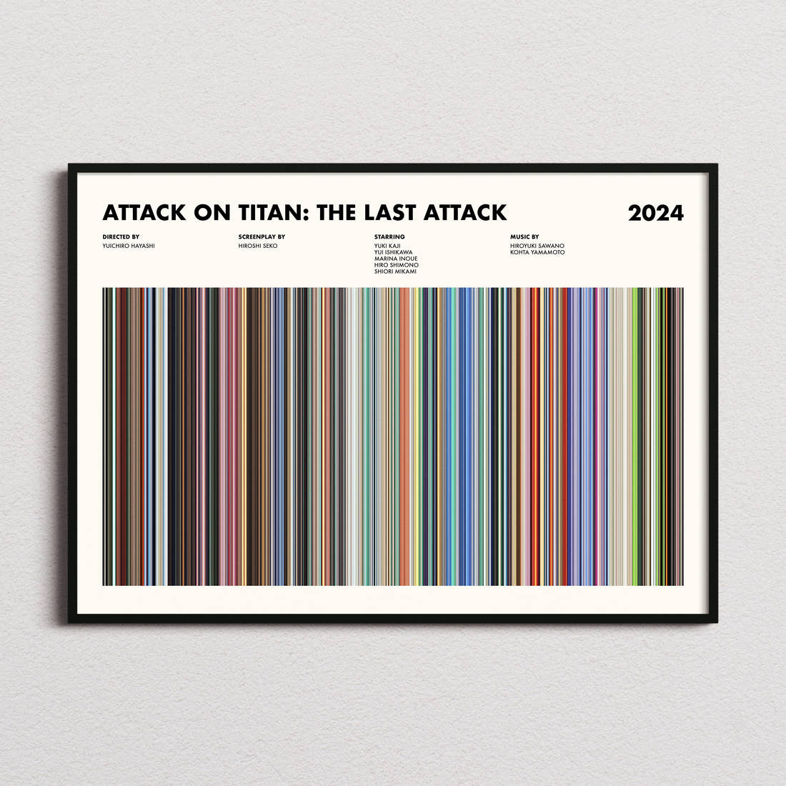 Attack on Titan: The Last Attack Movie Barcode Poster