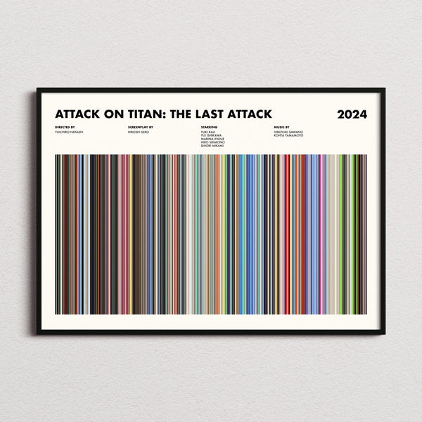 Attack on Titan: The Last Attack Movie Barcode Poster