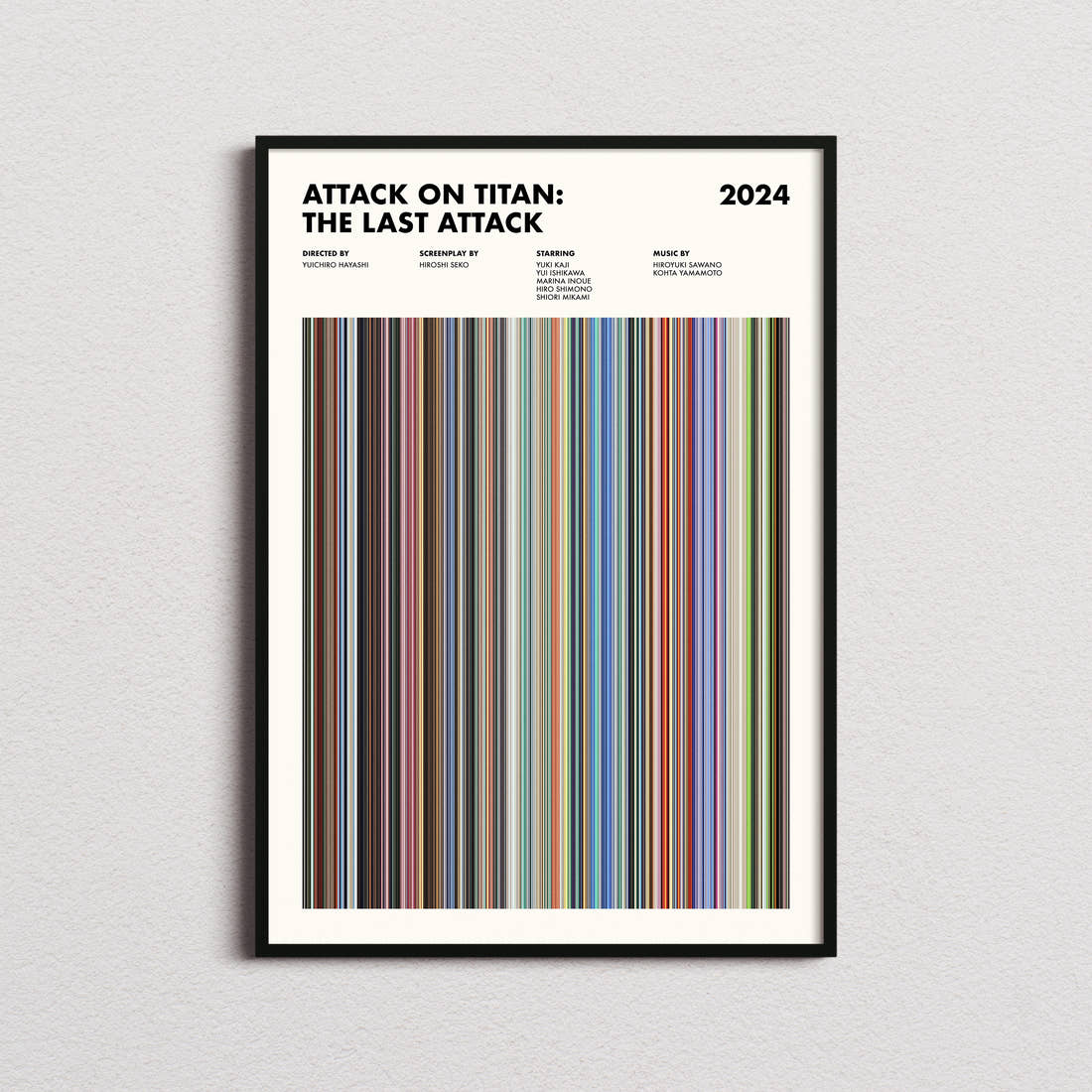 Attack on Titan: The Last Attack Movie Barcode Poster