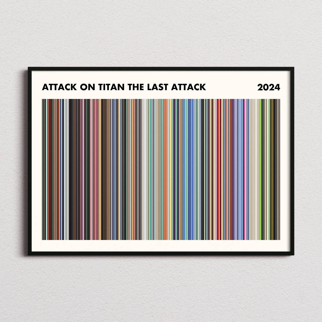 Attack on Titan: The Last Attack Movie Barcode Poster - Simplified