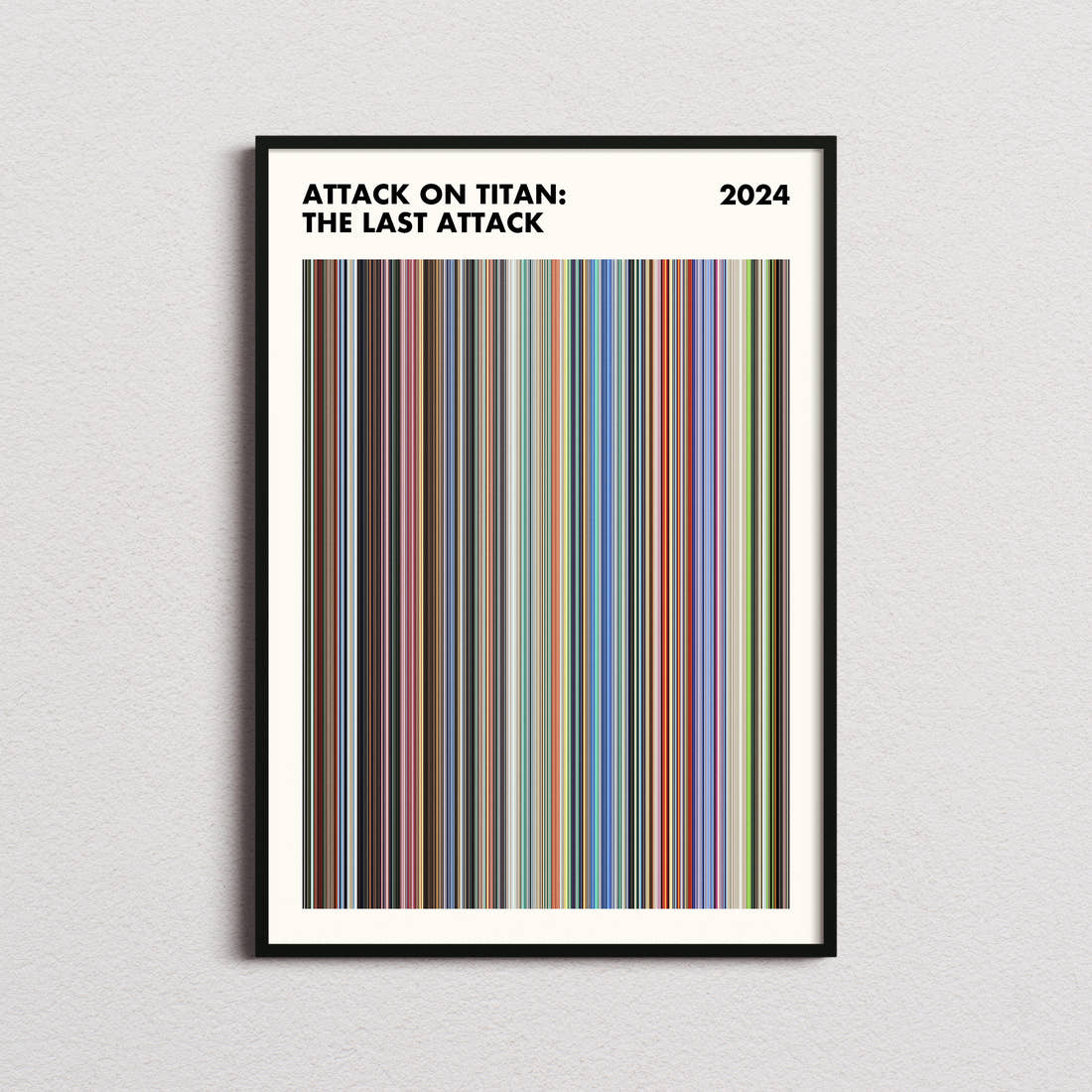 Attack on Titan: The Last Attack Movie Barcode Poster - Simplified