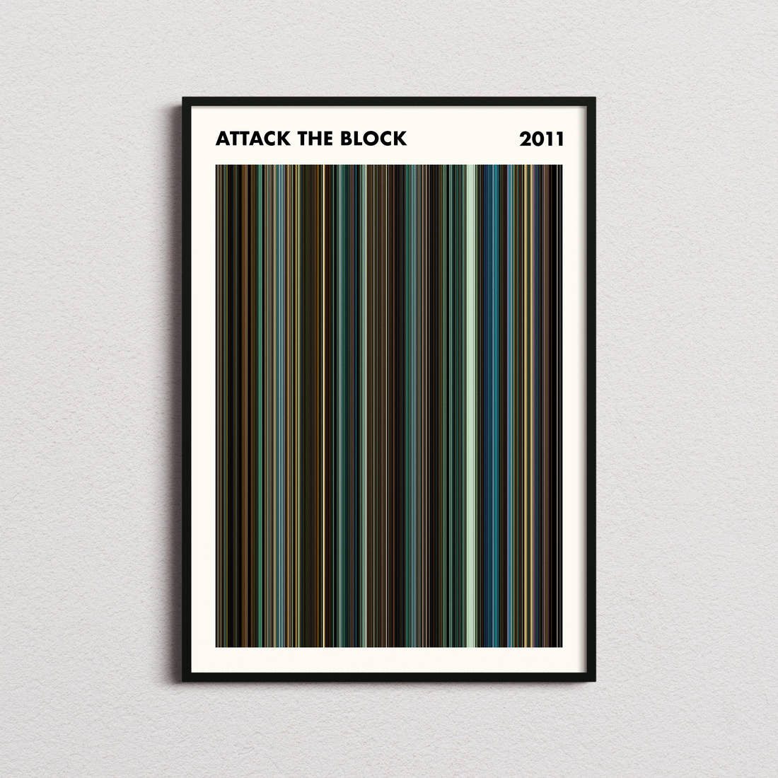 Attack the Block Movie Barcode Poster - Simplified