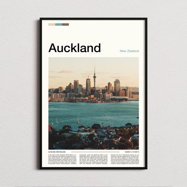 Auckland - Sky Tower And Waterfront - Travel Print