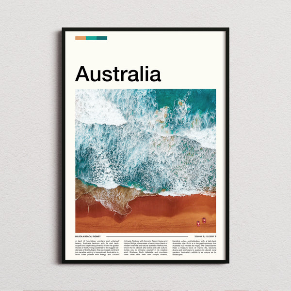 Australia - Waves On The Shore - Travel Print