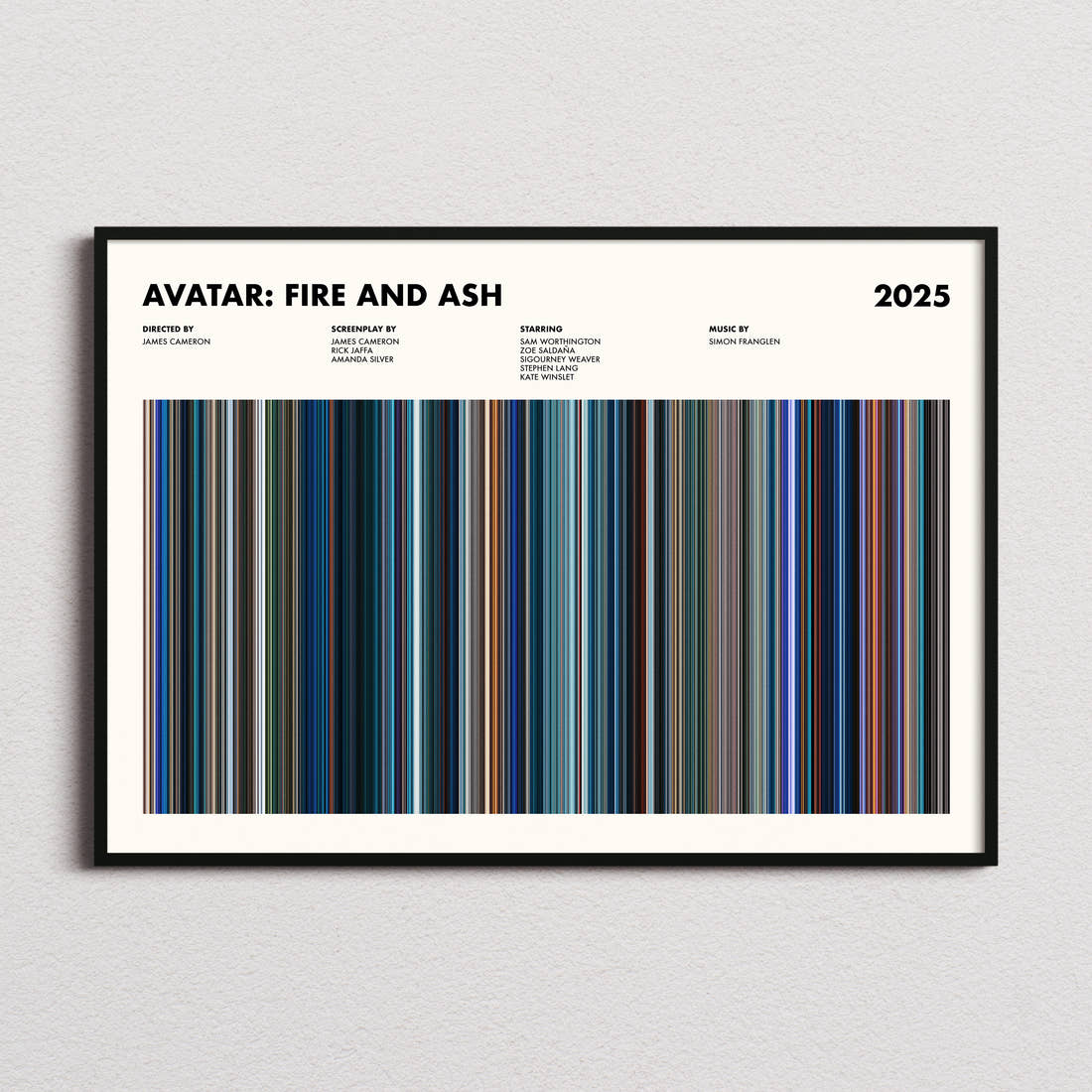 Avatar: Fire and Ash Movie Barcode Poster