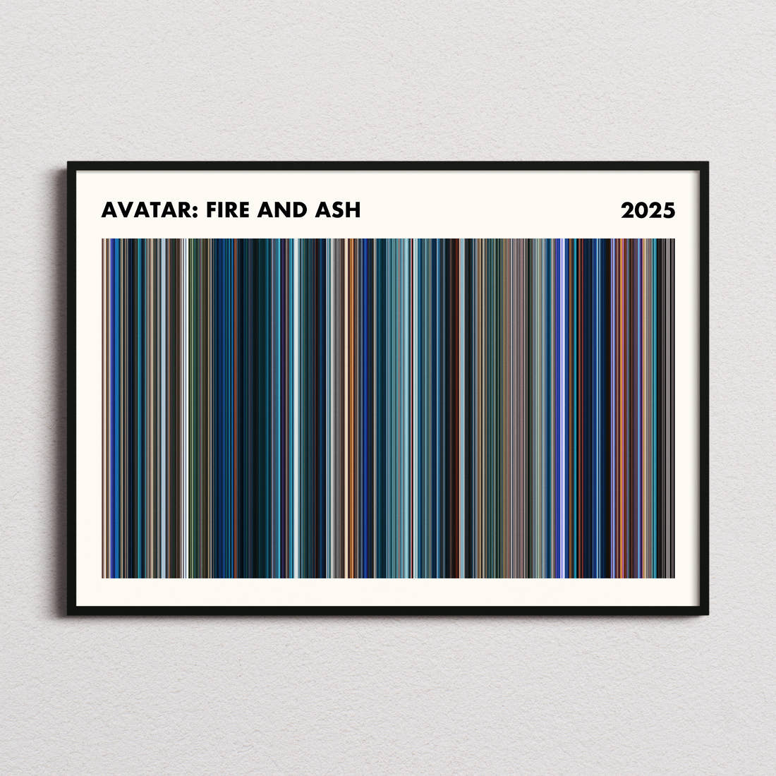 Avatar: Fire and Ash Movie Barcode Poster - Simplified