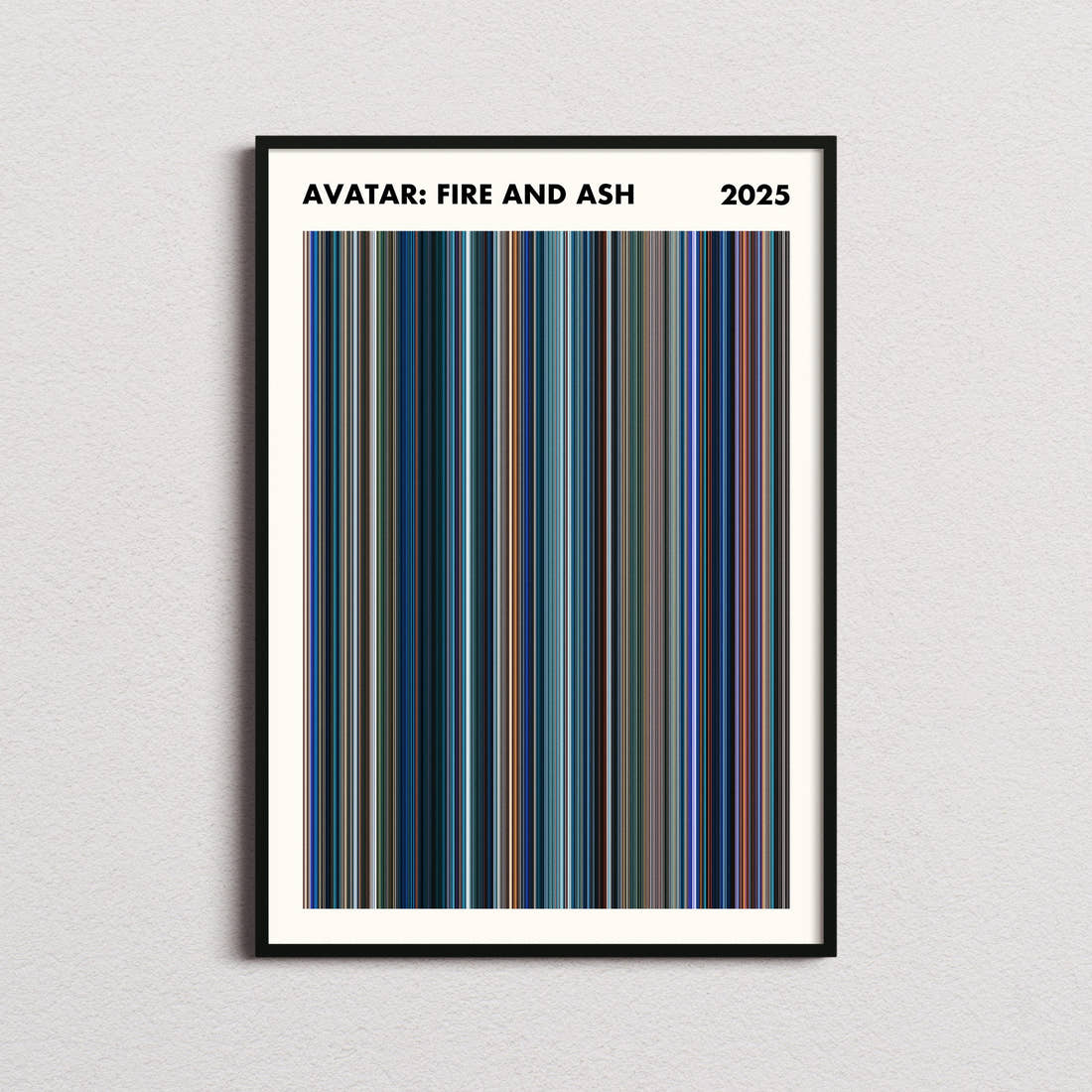 Avatar: Fire and Ash Movie Barcode Poster - Simplified