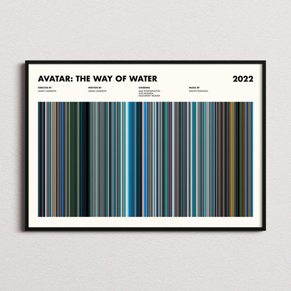 Avatar: The Way of Water Movie Barcode Poster
