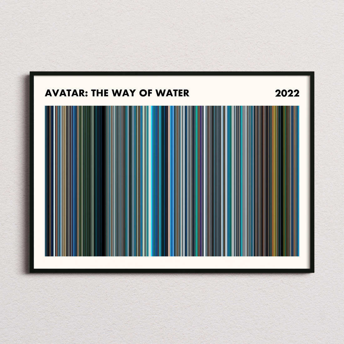 Avatar: The Way of Water Movie Barcode Poster - Simplified