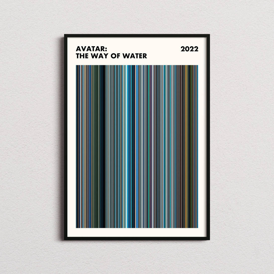 Avatar: The Way of Water Movie Barcode Poster - Simplified