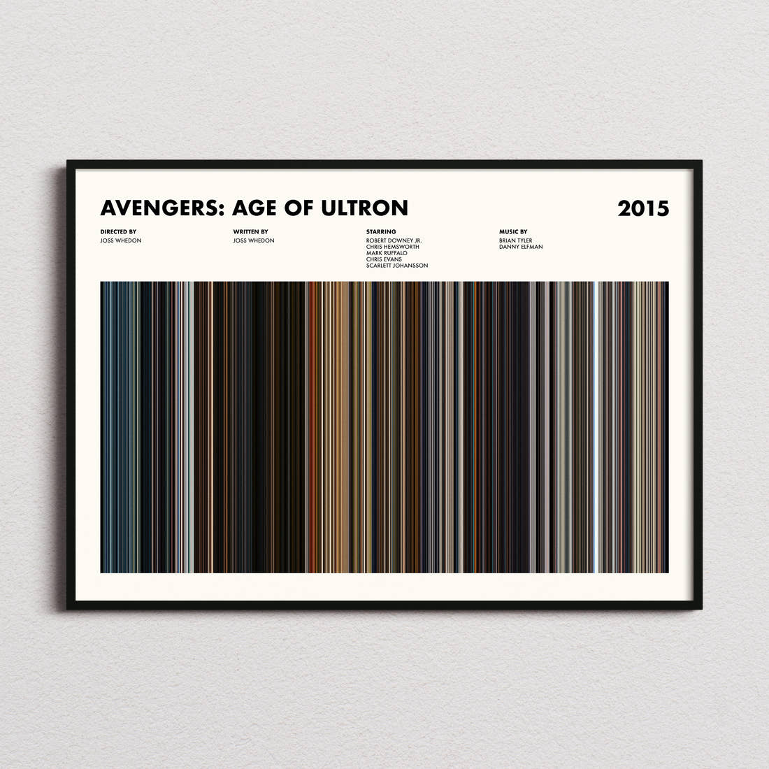 Avengers: Age of Ultron Movie Barcode Poster