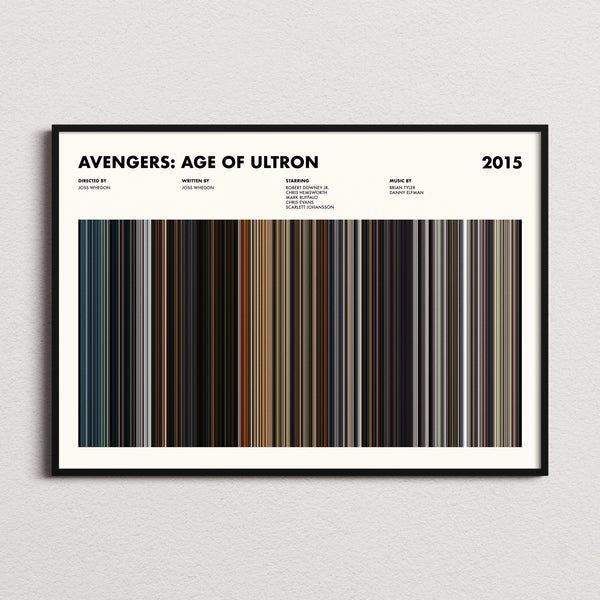 Avengers: Age of Ultron Movie Barcode Poster