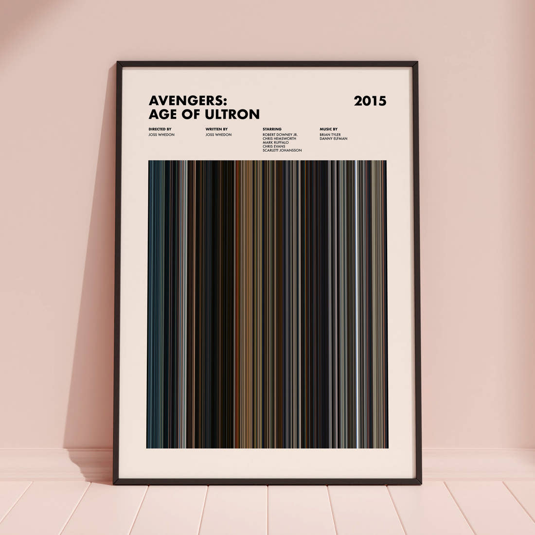 Avengers: Age of Ultron Movie Barcode Poster