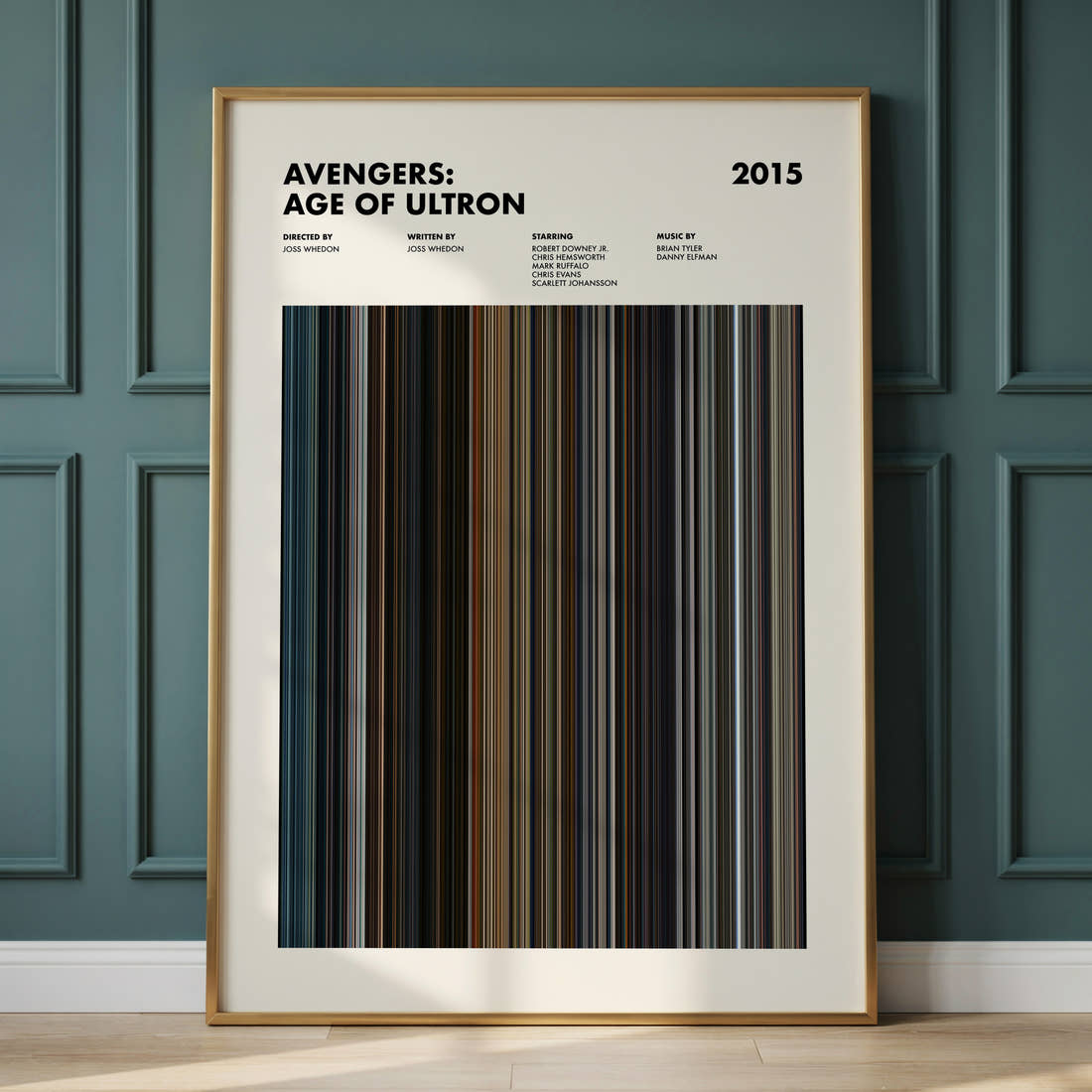 Avengers: Age of Ultron Movie Barcode Poster
