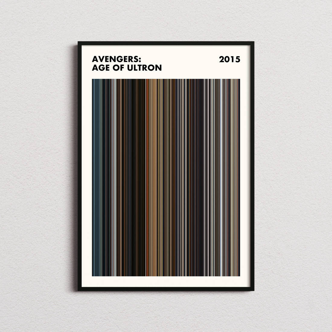 Avengers: Age of Ultron Movie Barcode Poster - Simplified