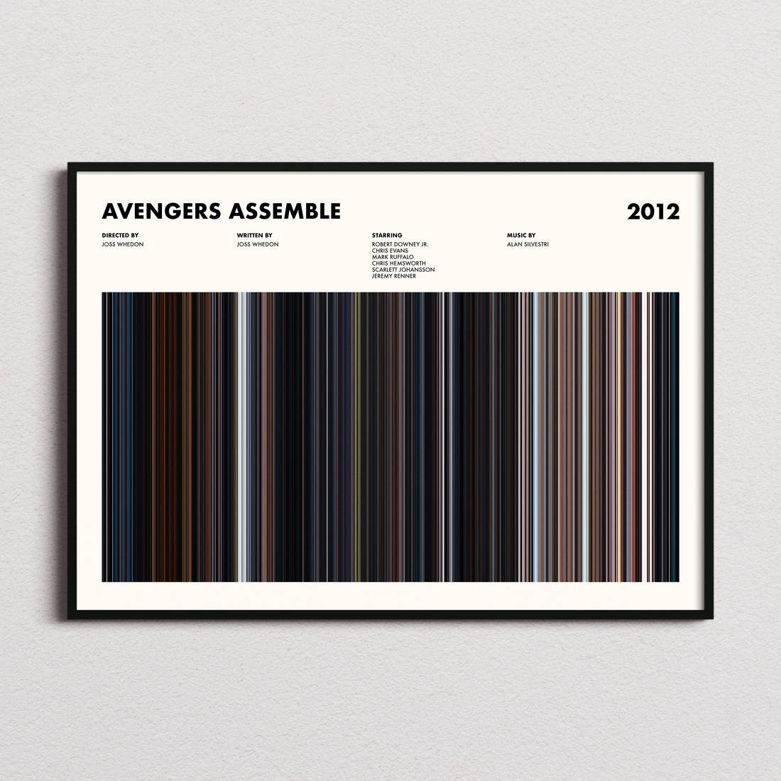 Avengers Assemble Movie Barcode Poster