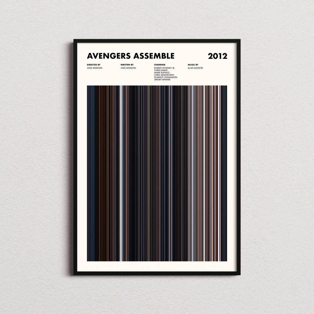 Avengers Assemble Movie Barcode Poster