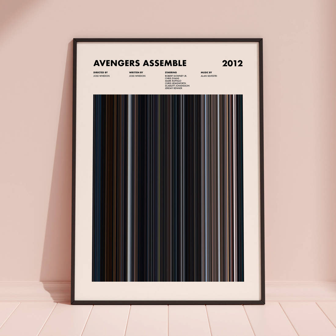 Avengers Assemble Movie Barcode Poster