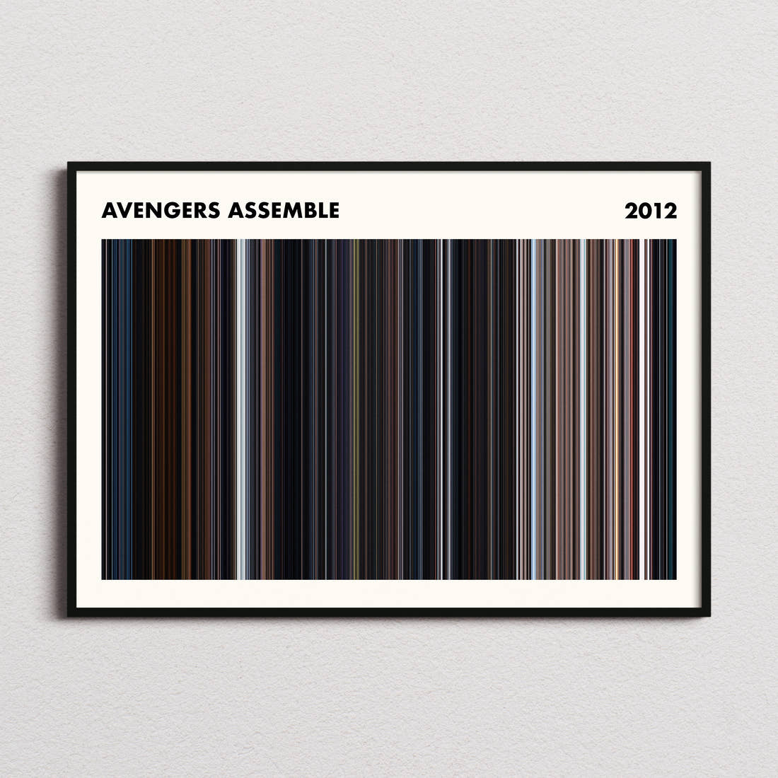 Avengers Assemble movie barcode print