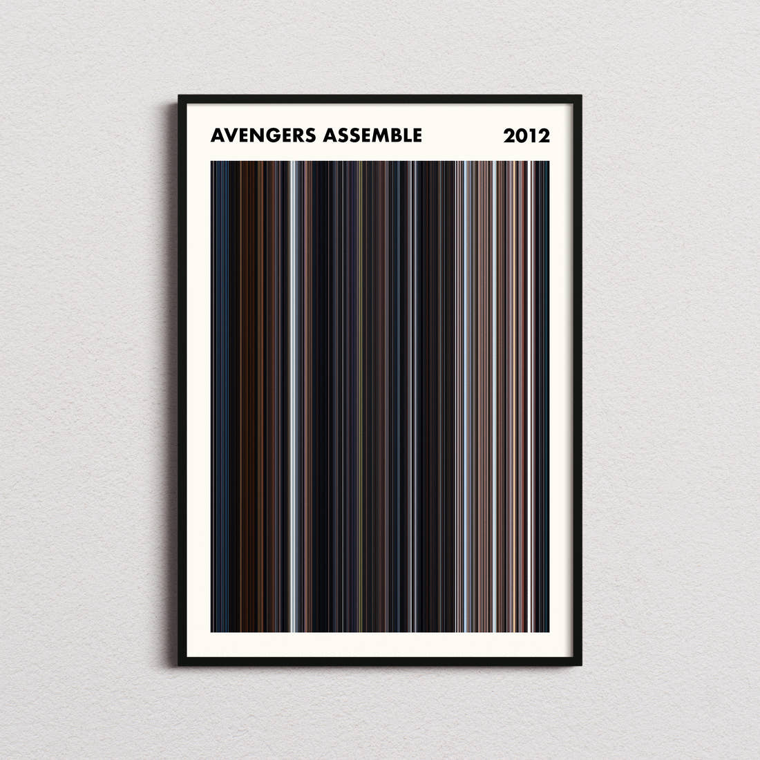 Avengers Assemble Movie Barcode Poster - Simplified