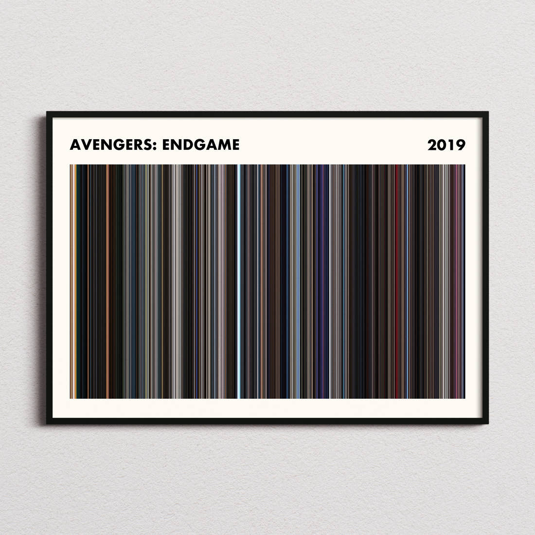 Avengers: Endgame Movie Barcode Poster - Simplified