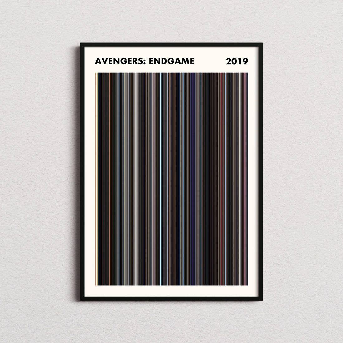 Avengers: Endgame Movie Barcode Poster - Simplified