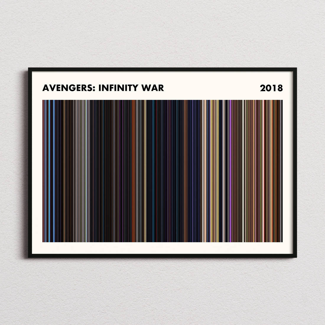 Avengers: Infinity War Movie Barcode Poster - Simplified