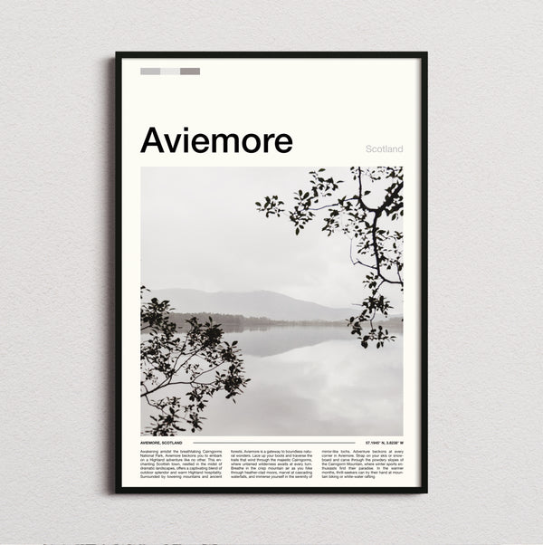 Aviemore - Misty Loch - Travel Print