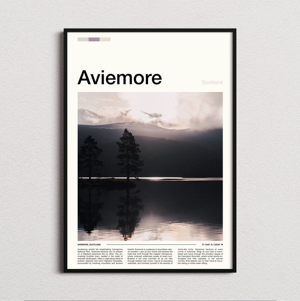 Aviemore - Pines On The Loch - Travel Print