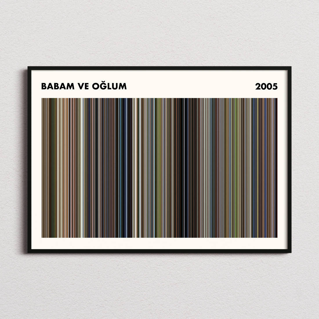 Babam ve Oğlum Movie Barcode Poster - Simplified