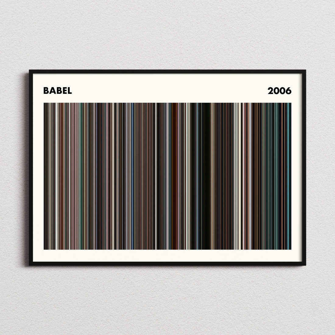 Babel Movie Barcode Poster - Simplified