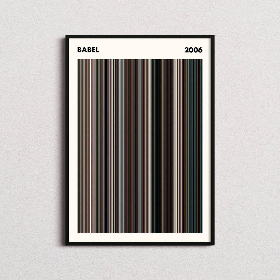 Babel Movie Barcode Poster - Simplified