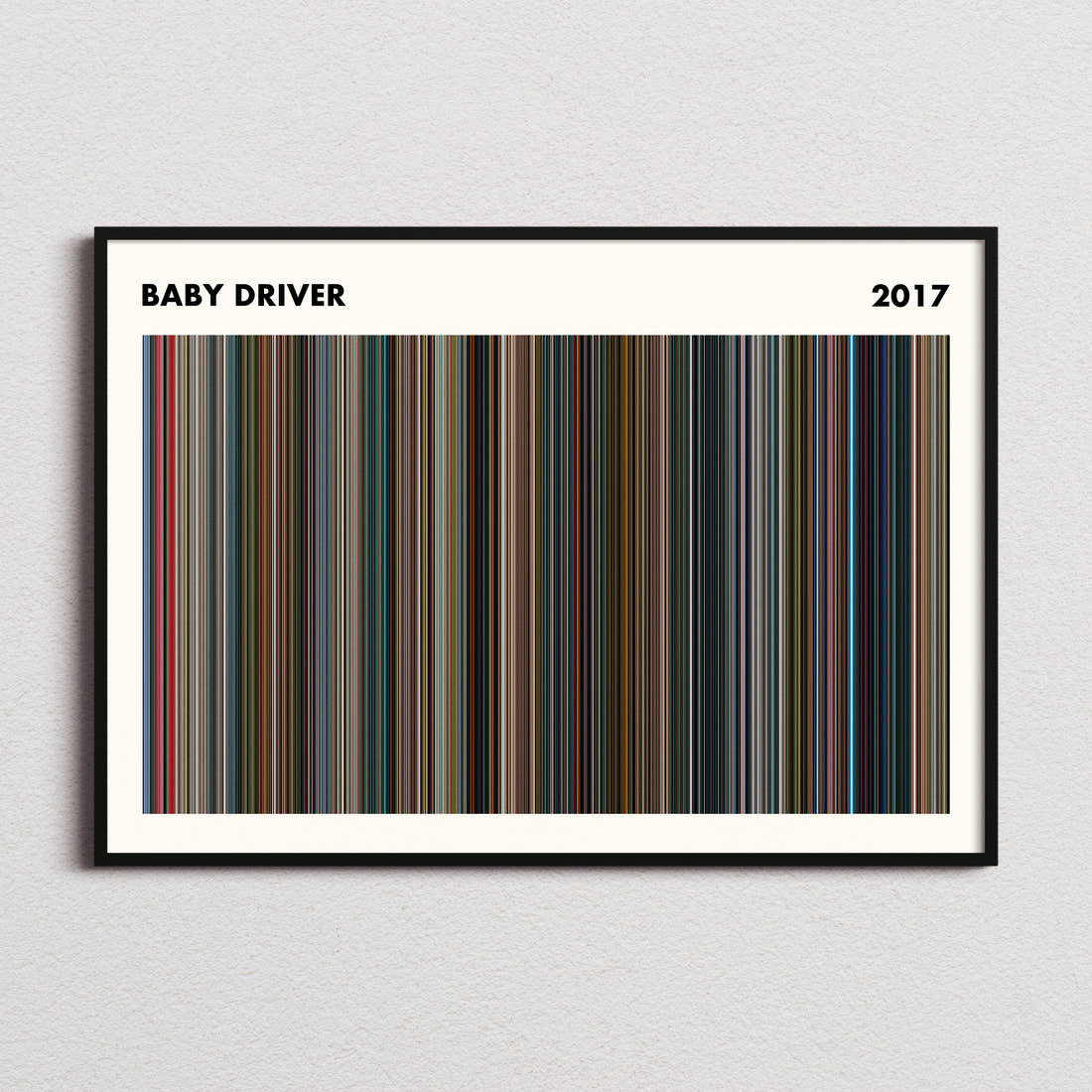 Baby Driver Movie Barcode Poster - Simplified
