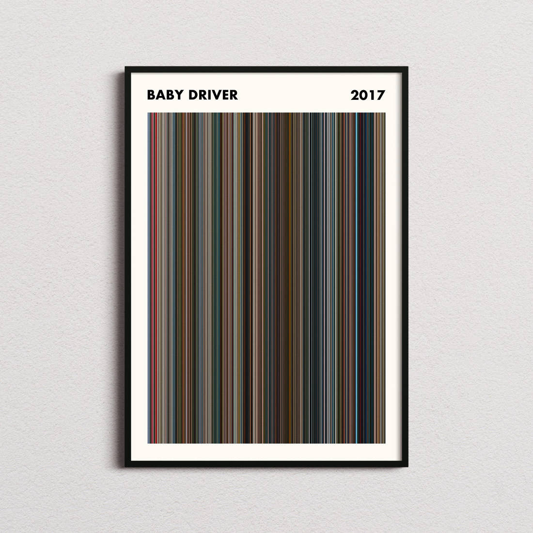 Baby Driver Movie Barcode Poster - Simplified
