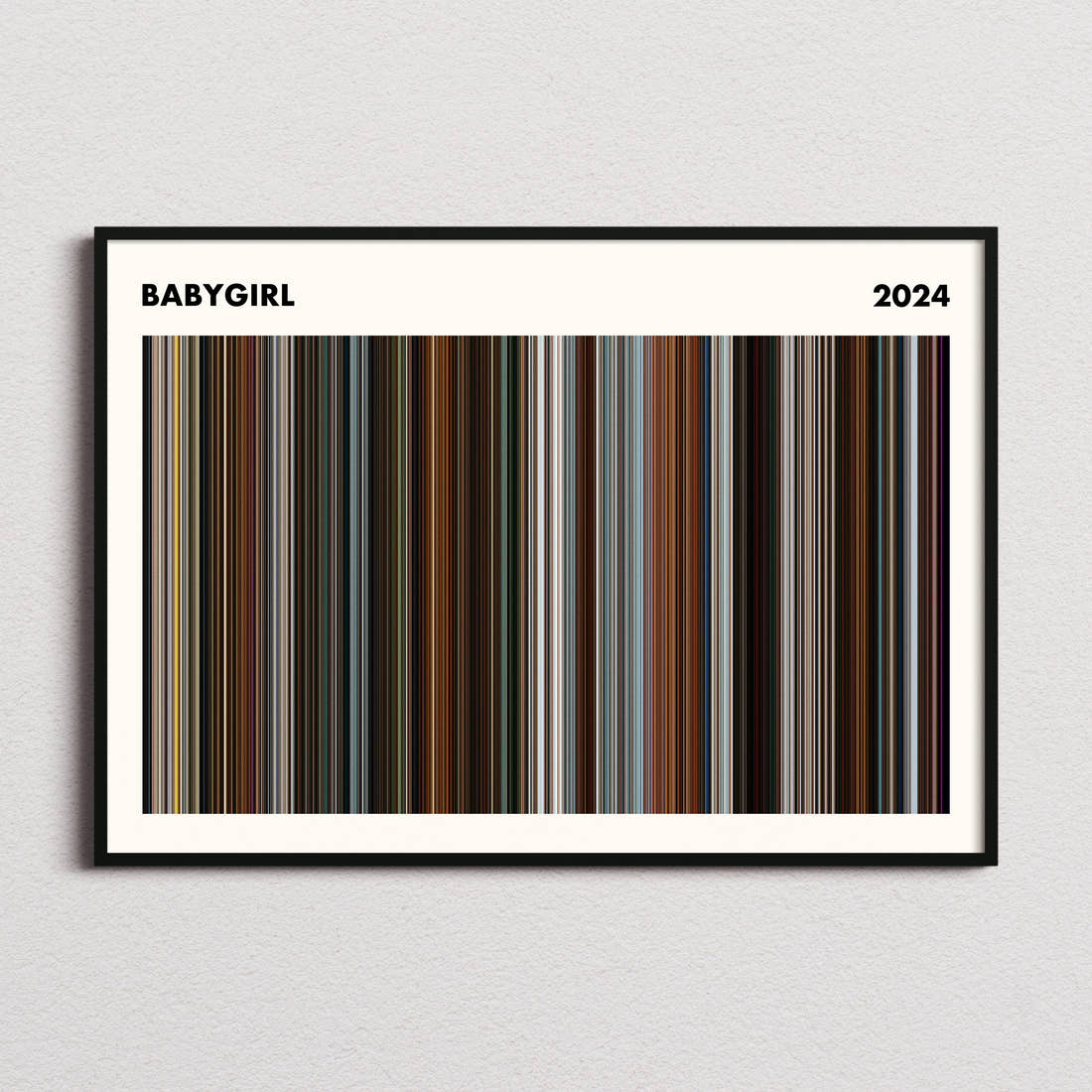 Babygirl Movie Barcode Poster - Simplified
