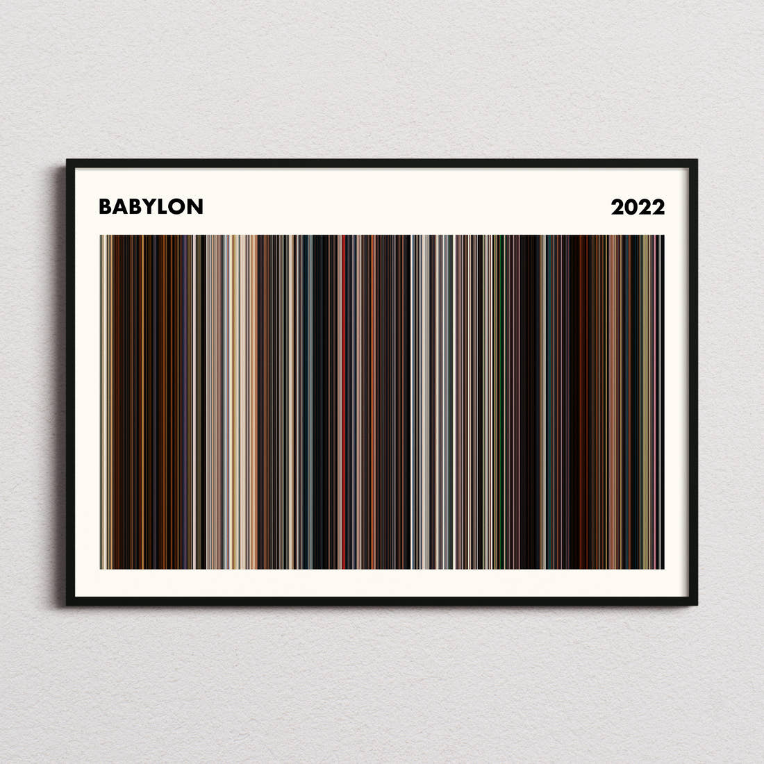 Babylon Movie Barcode Poster - Simplified