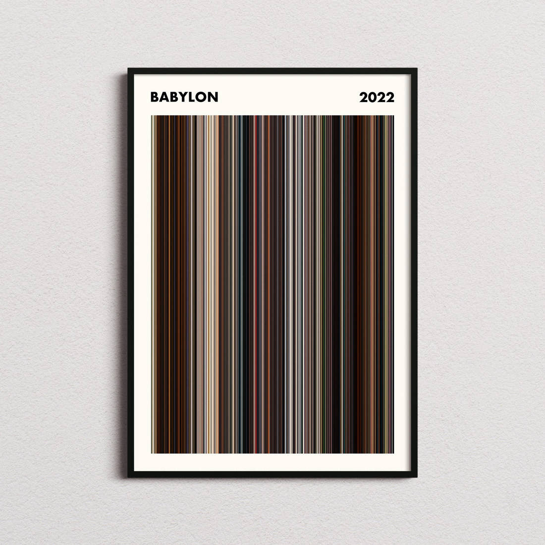 Babylon Movie Barcode Poster - Simplified